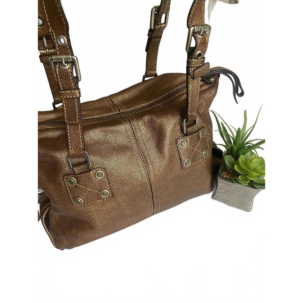 Hype Metallic Bronze Faux Leather Shoulder Bag